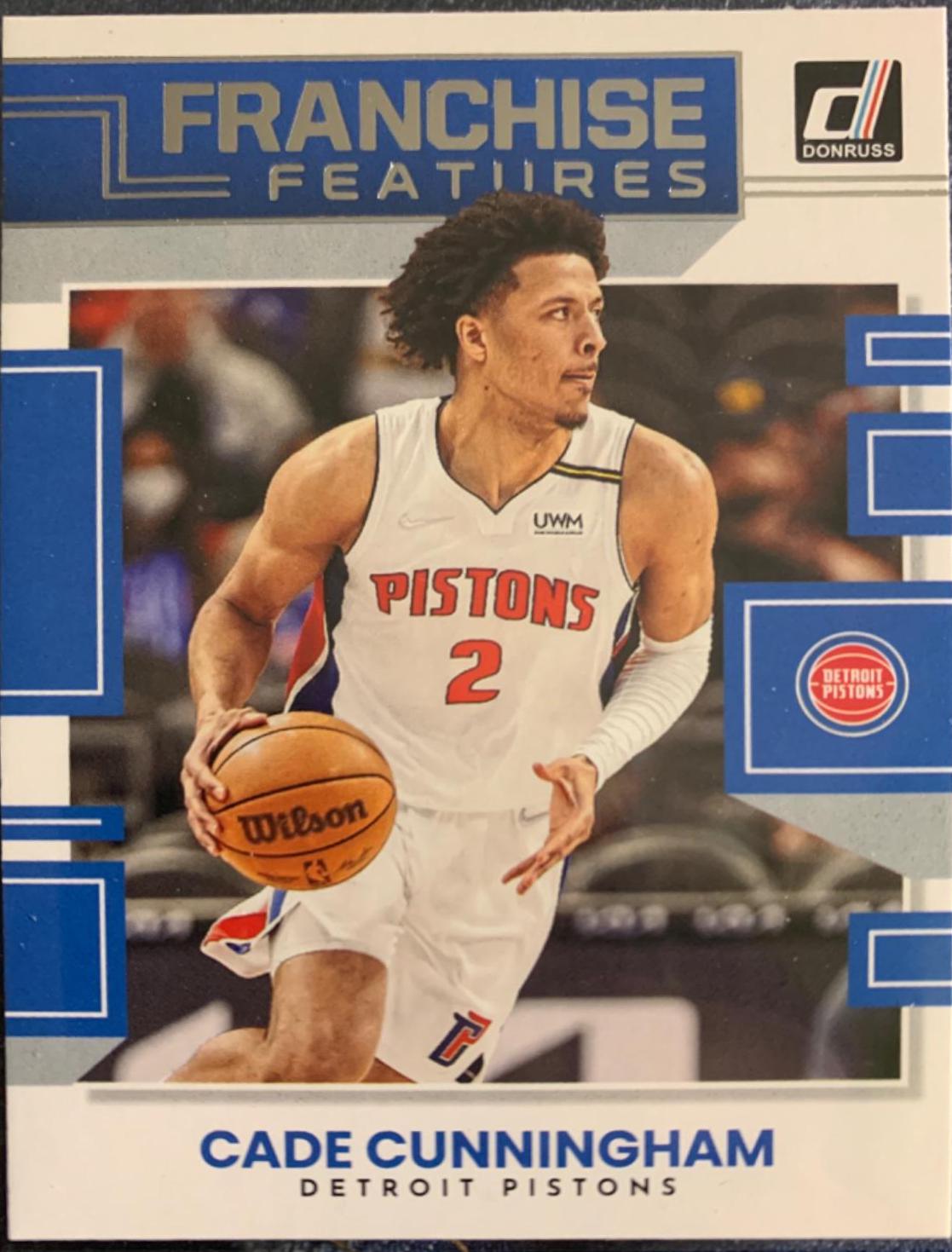 Cade Cunningham #8 Basketball Cards 2022 Panini Donruss Franchise Features