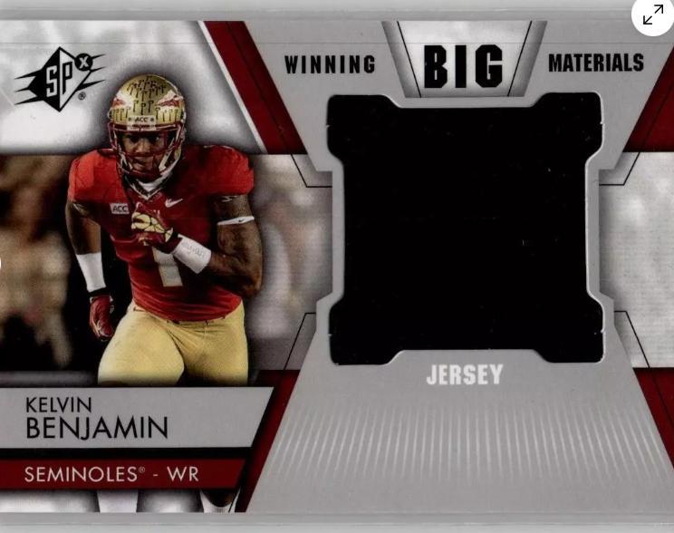 Kelvin Benjamin #WB-KB Football Cards 2014 Spx Winning Big Materials