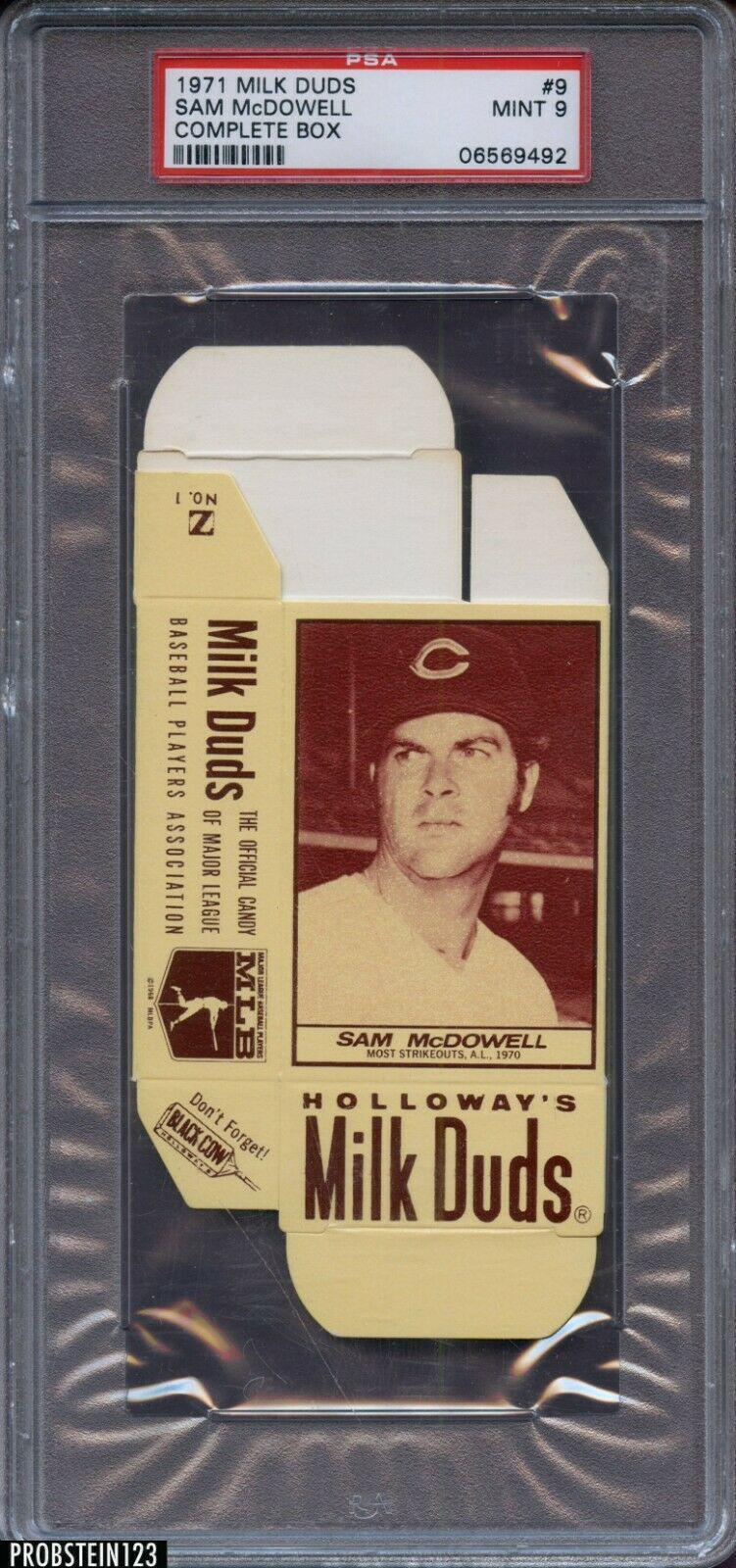 Sam McDowell #9 Baseball Cards 1971 Milk Duds Complete Box
