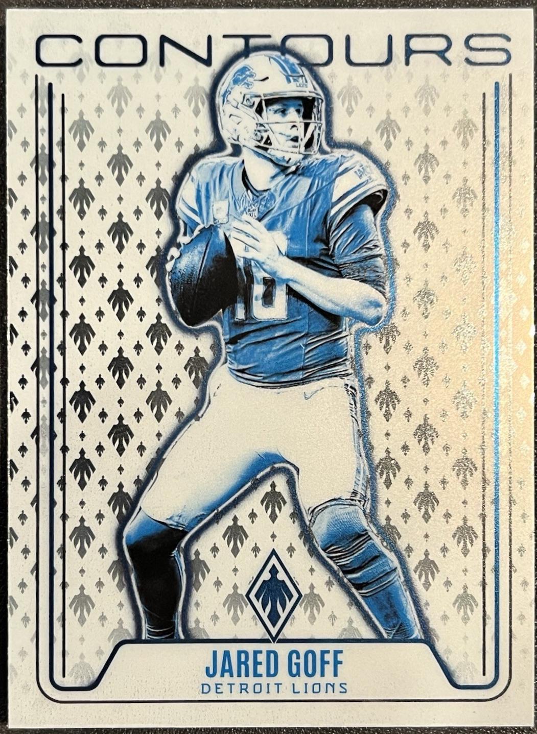 Jared Goff #23 Football Cards 2024 Panini Phoenix Contours