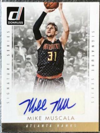 Mike Muscala Basketball Cards 2015 Panini Donruss Signature Series