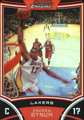 Andrew Bynum #37 Basketball Cards 2008 Bowman Chrome