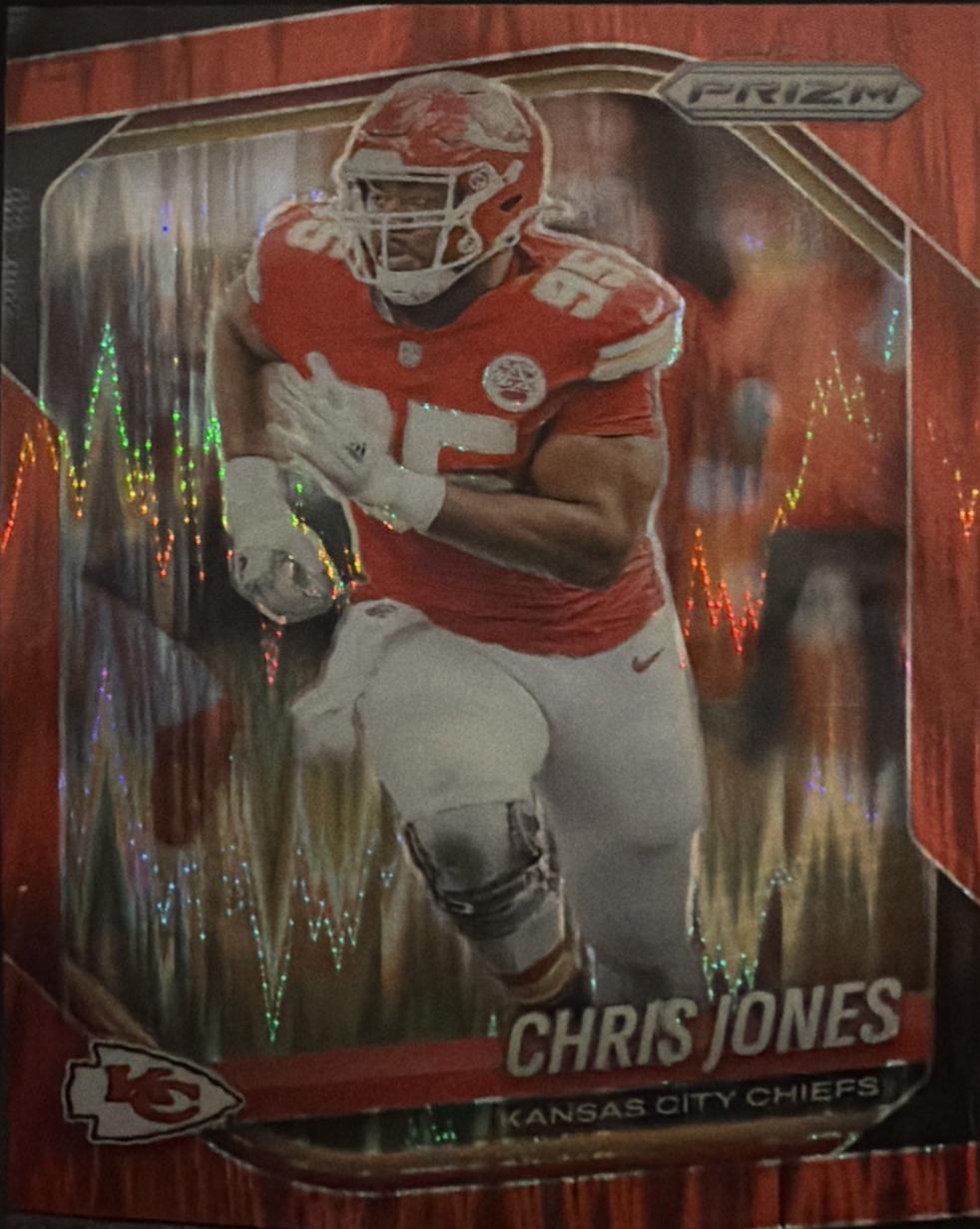 Chris Jones [Red Flash] #113 Prices | 2025 Panini Prizm | Football Cards