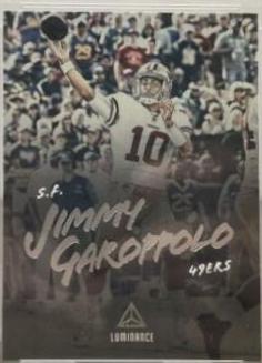 Jimmy Garoppolo #1 Football Cards 2018 Panini Luminance