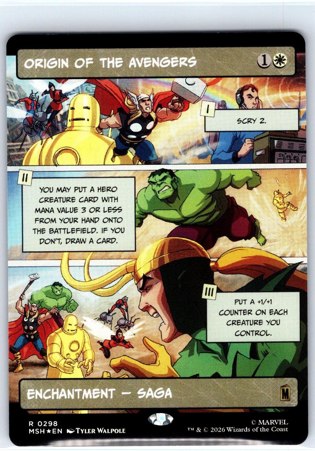 Origin of the Avengers [Borderless Foil] #298 Prices | Magic Marvel ...