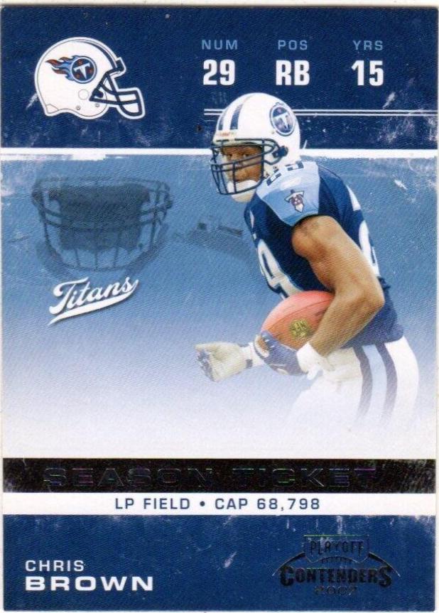 Chris Brown #96 2007 Playoff Contenders Football