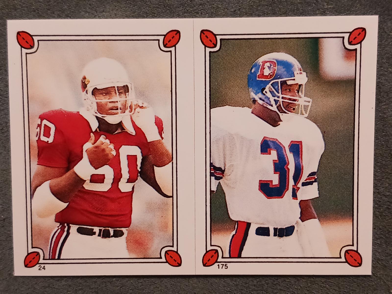 Al Baker, Mike Harden Football Cards 1987 Topps Stickers