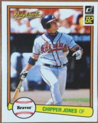 Chipper Jones #81 Baseball Cards 2002 Donruss Originals
