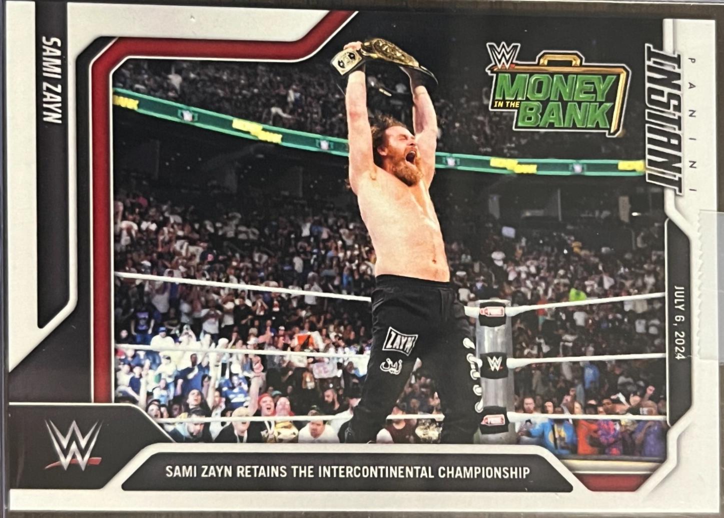 Sami Zayn #45 Wrestling Cards 2024 Panini Instant WWE