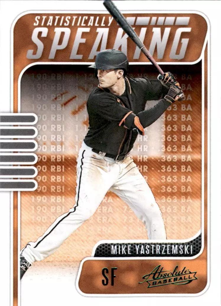 Mike Yastrzemski #SS-12 Baseball Cards 2021 Panini Absolute Statistically Speaking
