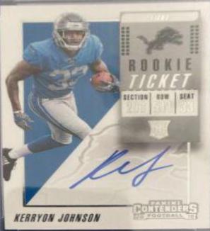 Kerryon Johnson #117 Football Cards 2018 Panini Contenders Rookie Ticket