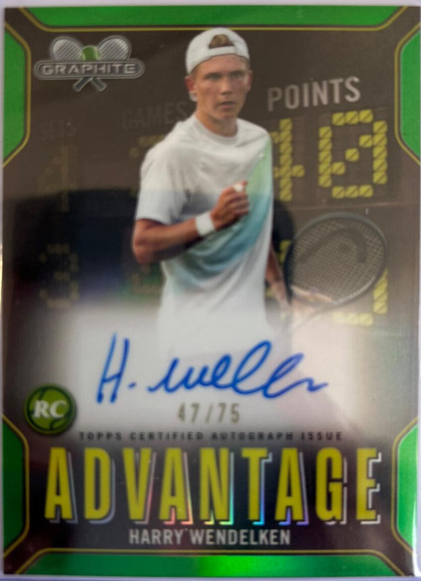 Harry Wendelken #AA-HW Tennis Cards 2024 Topps Graphite Advantage Autograph