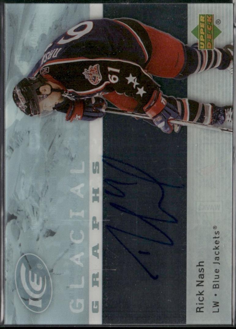 Rick Nash #GG-RN 2007 Upper Deck Ice Glacial Graphs Hockey