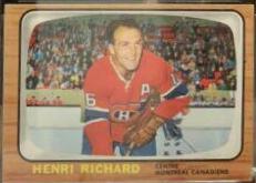 Henri Richard #8 Hockey Cards 1966 Topps USA Test