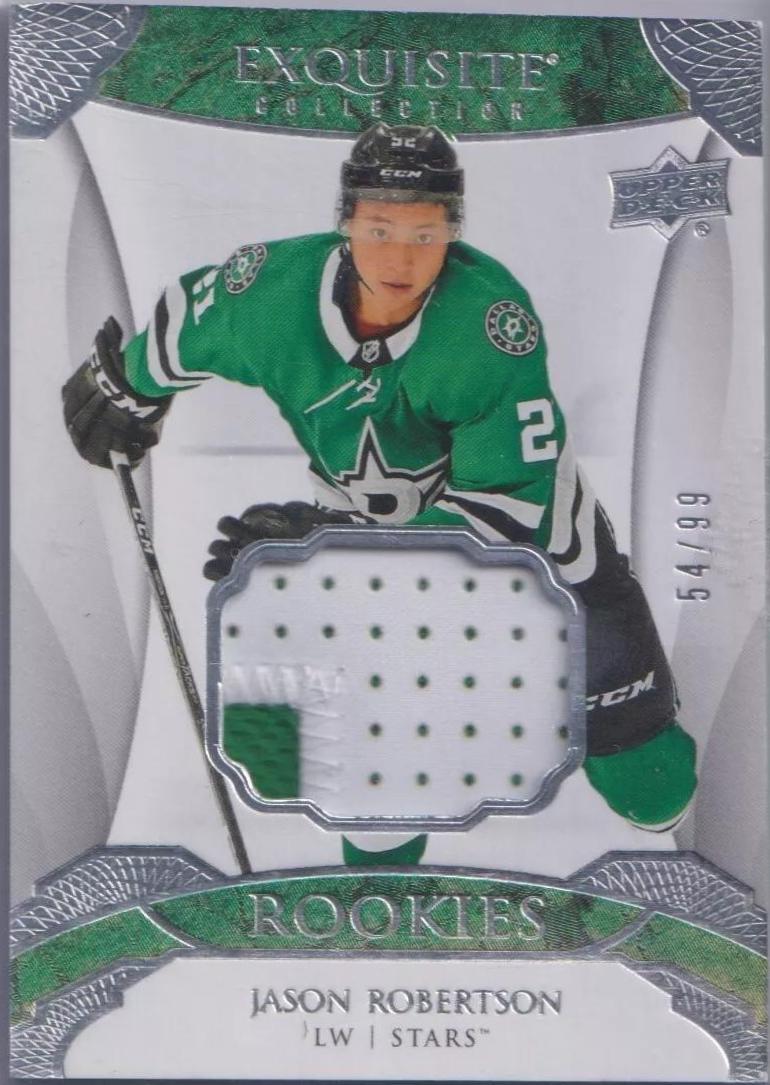 Jason Robertson #RP-JR Hockey Cards 2020 Upper Deck Black Diamond Exquisite Collection Rookies