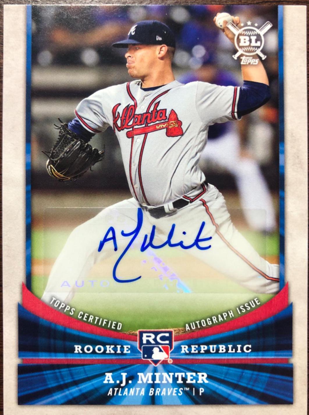 A.J. Minter #RR-AM Baseball Cards 2018 Topps Big League Autographs