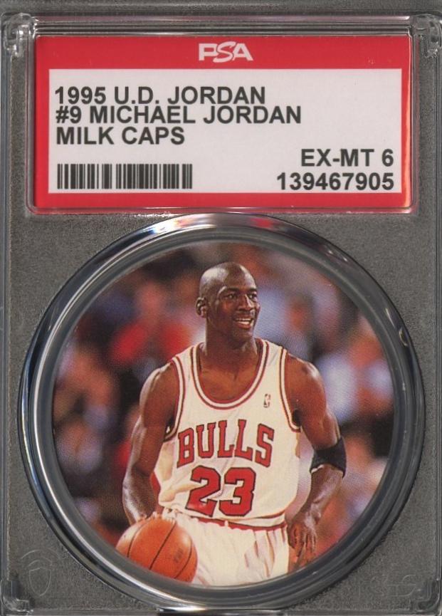 Michael Jordan #9 1995 Upper Deck Jordan Milk Caps Basketball