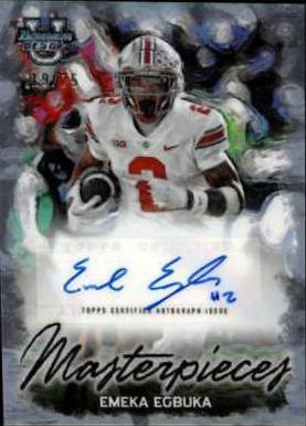 Emeka Egbuka #BMA-EE Football Cards 2023 Bowman's Best University Masterpieces Autographs