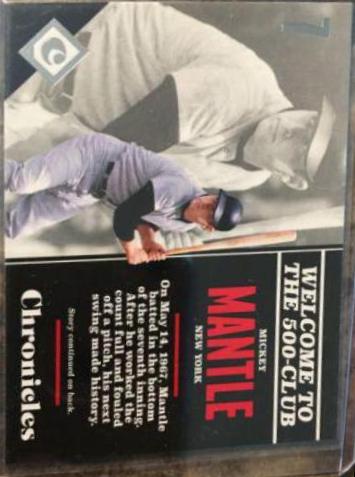 Mickey Mantle #7 Baseball Cards 2017 Panini Chronicles