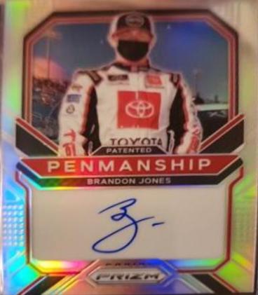 Brandon Jones #PP-BJ Racing Cards 2021 Panini Prizm Patented Penmanship