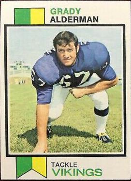 Grady Alderman #239 Football Cards 1973 Topps