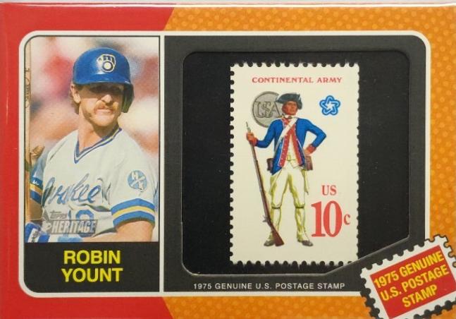 Robin Yount #75US-RY Baseball Cards 2024 Topps Heritage U.S. Postal Stamp Relic