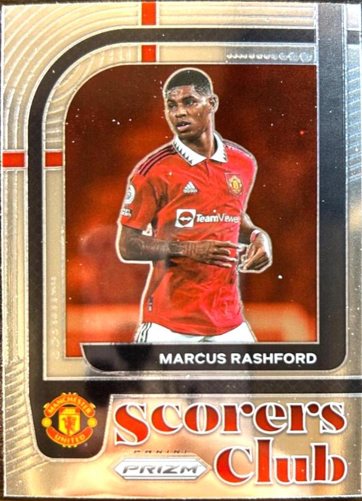 Marcus Rashford #6 Soccer Cards 2022 Panini Prizm Premier League Scorers Club