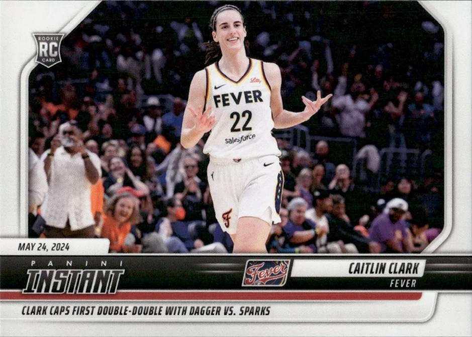 Caitlin Clark #28 Basketball Cards 2024 Panini Instant WNBA