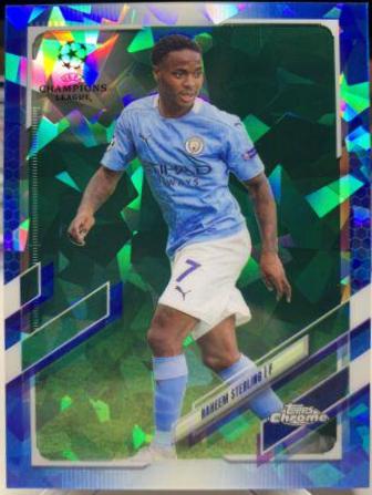 Raheem Sterling #76 Soccer Cards 2020 Topps Chrome UEFA Champions League