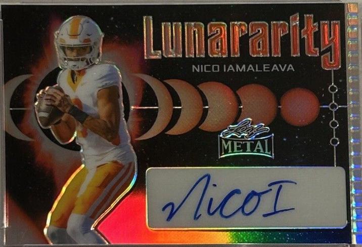 Nico Iamaleava #L-NI1 Football Cards 2024 Leaf Metal Lunararity Autograph