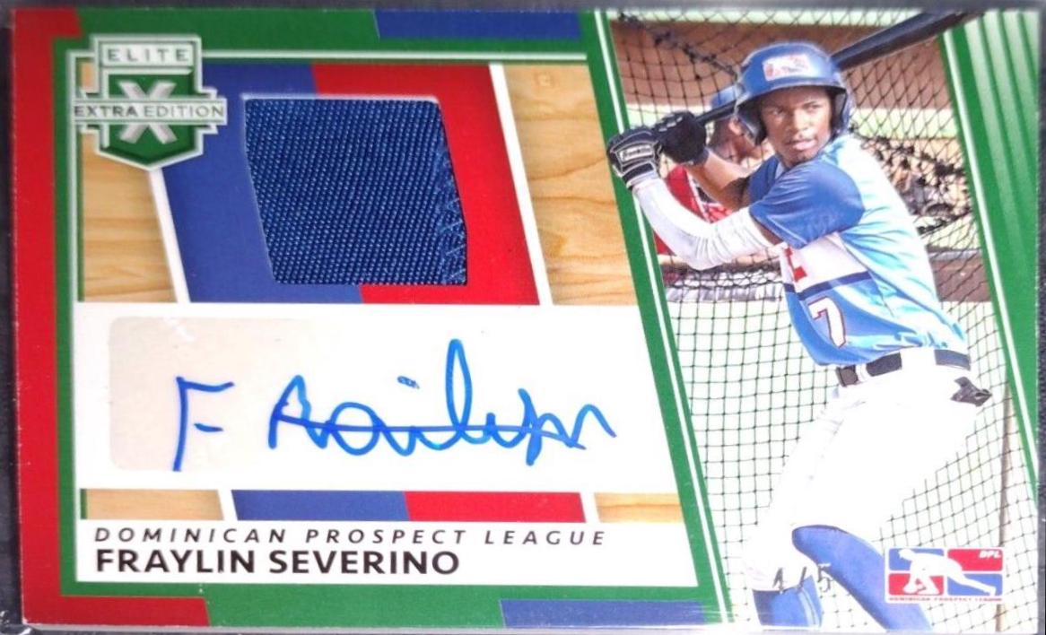 Fraylin Severino #DMS-FS 2022 Panini Elite Extra Edition Dpl Material Signatures Baseball