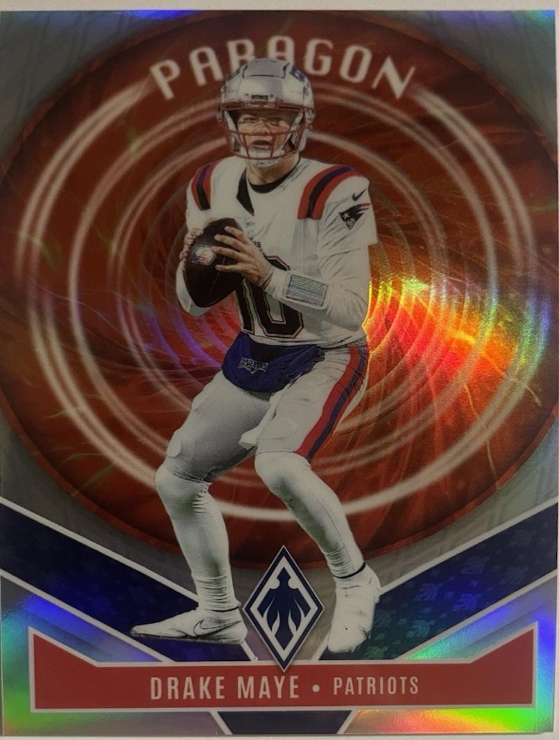 2025 Panini Phoenix Paragon Drake Maye [Silver Pyramids] #7 card