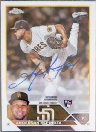 Anderson Espinoza #RA-AE Baseball Cards 2023 Topps Chrome Rookie Autographs