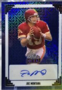 Joe Montana #91A-JM2 2024 Leaf Metal 1991 Autograph Football