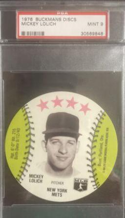 Mickey Lolich Baseball Cards 1976 Buckmans Discs