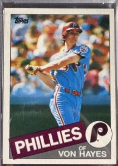 Von Hayes #68 Baseball Cards 1985 Topps Mini