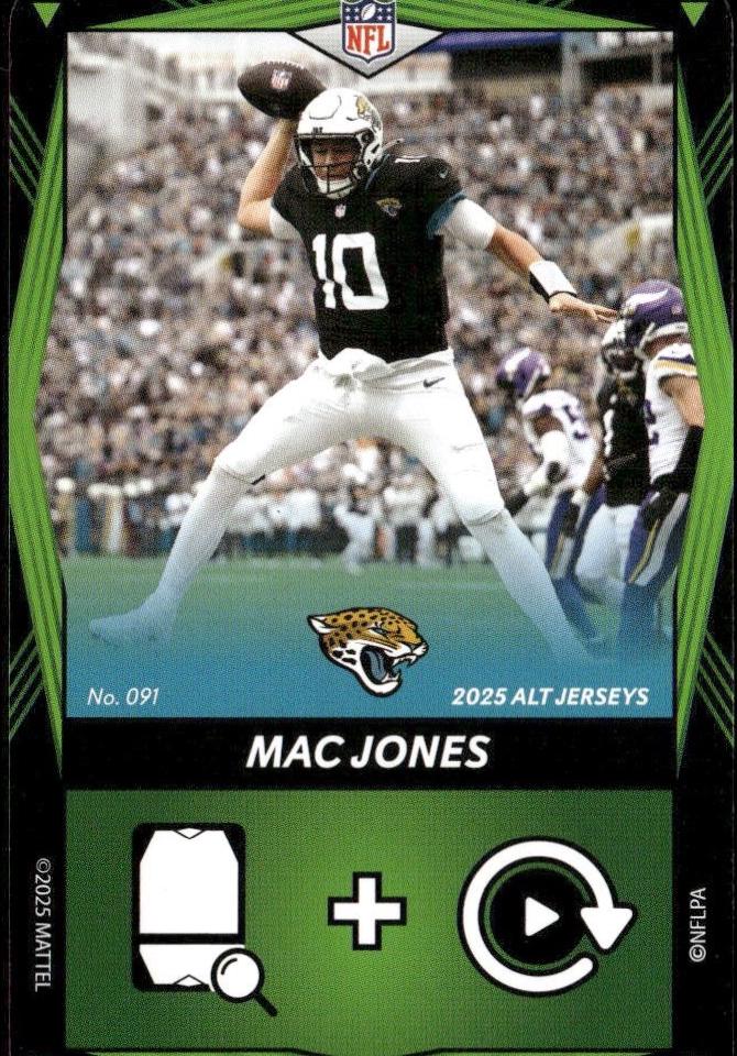 Mac Jones #91 2025 Uno Elite Alt Jerseys Edition Football