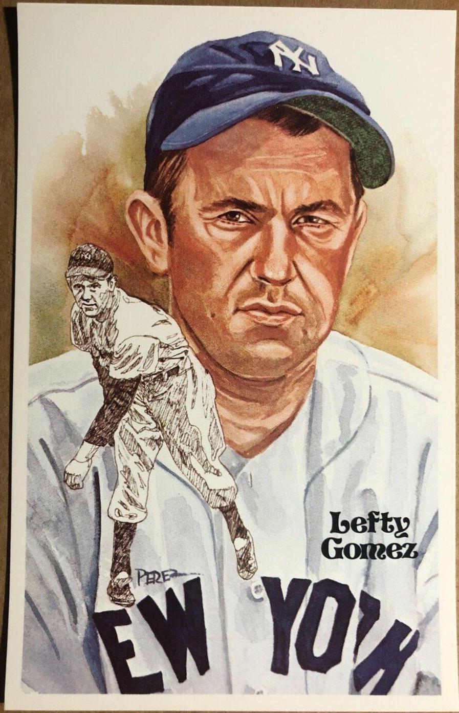 Lefty Gomez #129 Baseball Cards 1981 Perez Steele HOF Postcard