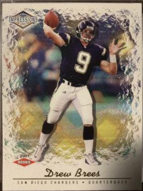 Drew Brees #202 Football Cards 2001 Pacific Impressions