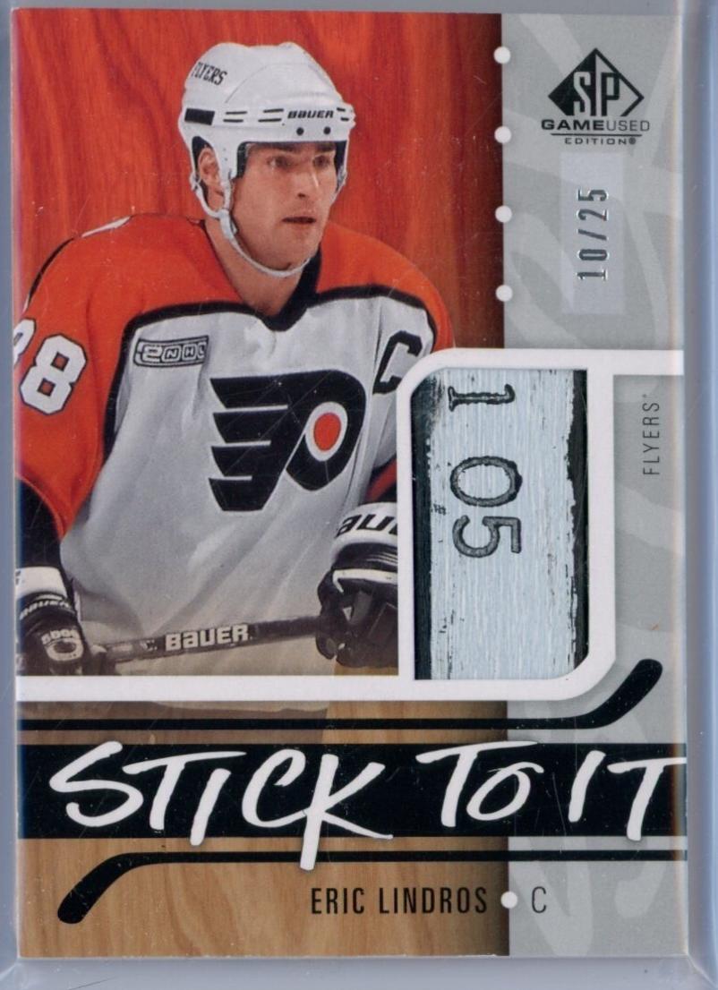 Eric Lindros #STI-EL Hockey Cards 2024 SP Game Used Stick to It