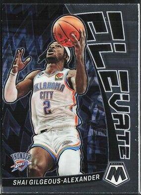 Shai Gilgeous Alexander #13 Basketball Cards 2022 Panini Mosaic Elevate