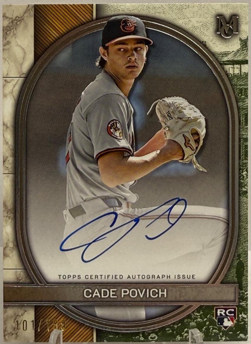 Cade Povich #AA-CP 2025 Topps Museum Collection Archival Autograph Baseball