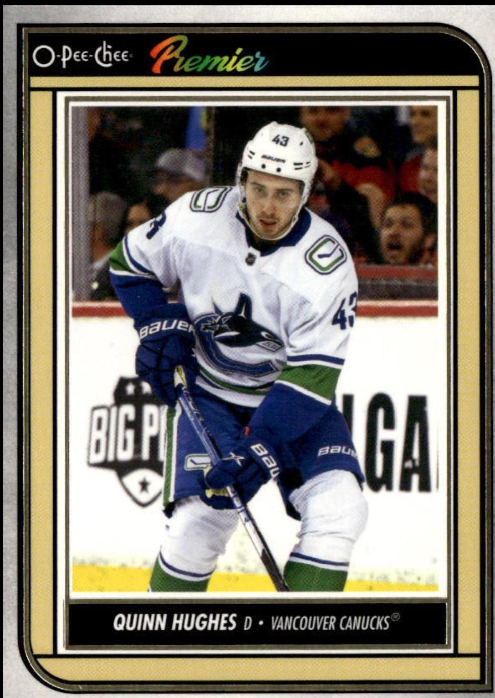 Quinn Hughes #P-21 2022 O Pee Chee Premier Hockey
