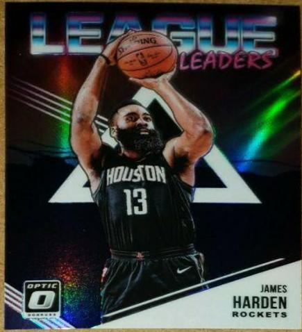James Harden #6 Basketball Cards 2018 Panini Donruss Optic League Leaders