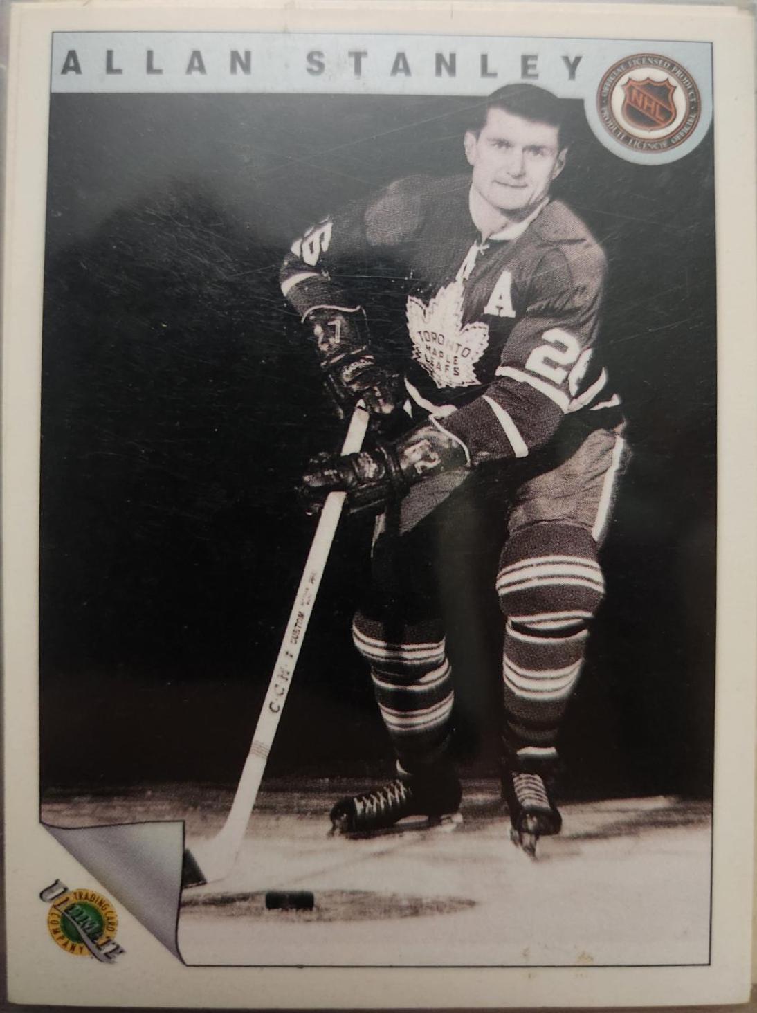 Allan Stanley #44 Hockey Cards 1991 Ultimate Original Six