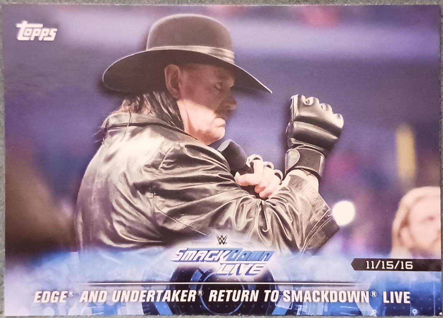 Edge and Undertaker Return to SmackDown LIVE #61 Wrestling Cards 2018 Topps WWE Road To Wrestlemania