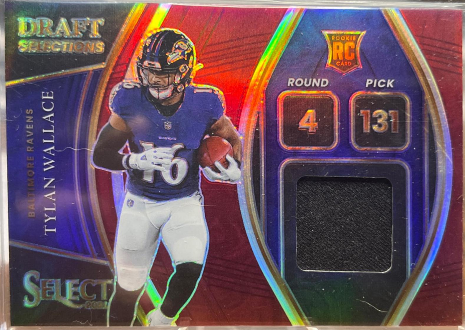 Tylan Wallace #DS-TWA Football Cards 2021 Panini Select Draft Selections Memorabilia