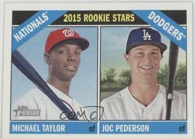 Joc Pederson, Michael Taylor #11 Baseball Cards 2015 Topps Heritage