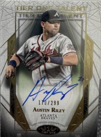 Austin Riley #TITA-ARI 2022 Topps Tier One Talent Autographs Baseball