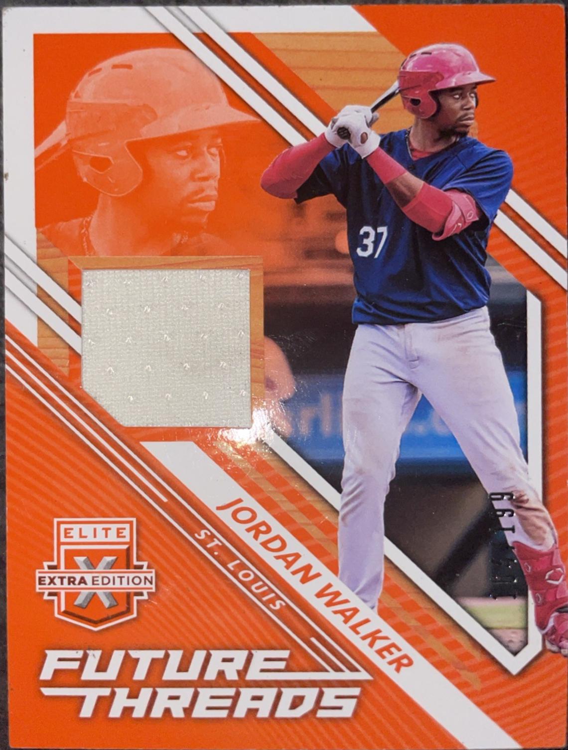 Jordan Walker #FT-JW 2021 Panini Elite Extra Edition Future Threads Baseball